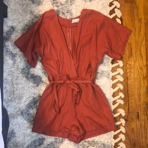 Urban Outfitters Coral Romper